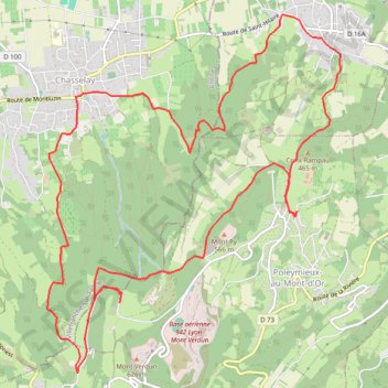 Itinéraire Circuit Poleymieux Saint Germain Chasselay, distance, dénivelé, altitude, carte, profil, trace GPS