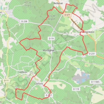 Itinéraire Baigneaux, distance, dénivelé, altitude, carte, profil, trace GPS