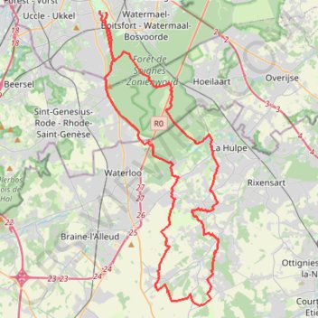 Itinéraire 🪨 BBB GRAVEL (15) (S) 56km 770D+ Lasne, distance, dénivelé, altitude, carte, profil, trace GPS