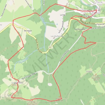 Itinéraire Grange Rouet, distance, dénivelé, altitude, carte, profil, trace GPS