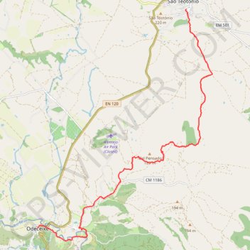 Itinéraire Rota Vicentina - Chemin historique - Étape 6, distance, dénivelé, altitude, carte, profil, trace GPS