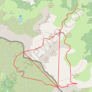Itinéraire Boucle vers le Pic de Montaud, distance, dénivelé, altitude, carte, profil, trace GPS