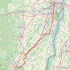 Itinéraire 1. Strasbourg - Sélestat, distance, dénivelé, altitude, carte, profil, trace GPS