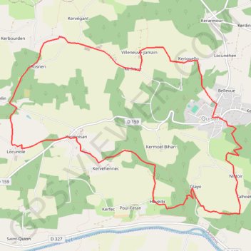 Itinéraire Poul fetan, distance, dénivelé, altitude, carte, profil, trace GPS