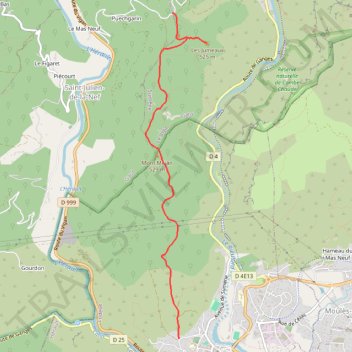 Itinéraire Les Jumeaux en traversée de Ganges à le Serre, distance, dénivelé, altitude, carte, profil, trace GPS