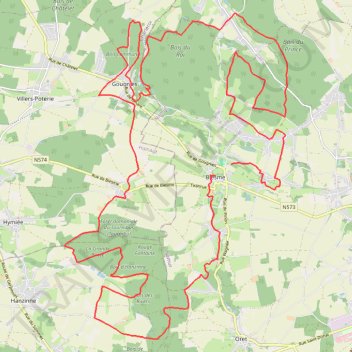 Itinéraire Trail de la Biesmoise 42k, distance, dénivelé, altitude, carte, profil, trace GPS