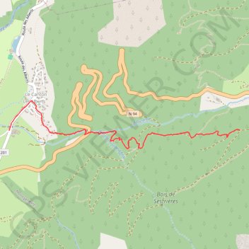 Itinéraire Montgenèvre - Liaison les Alberts en AR, distance, dénivelé, altitude, carte, profil, trace GPS