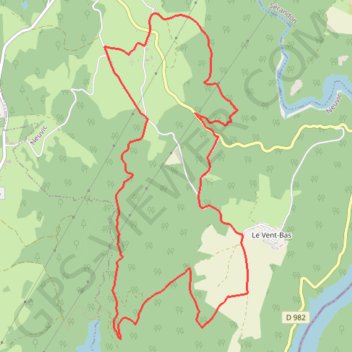 Itinéraire Du Vent-Haut au Vent-Bas - Neuvic - Pays de Haute Corrèze, distance, dénivelé, altitude, carte, profil, trace GPS