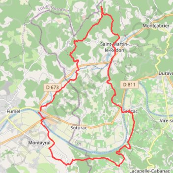 Itinéraire Grande Randonnée dans la vallée du Lot - Pays de la vallée du Lot, distance, dénivelé, altitude, carte, profil, trace GPS