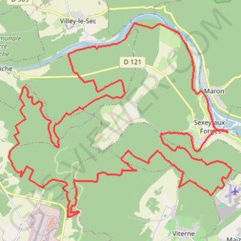 Itinéraire Rando Sexey aux Forges, distance, dénivelé, altitude, carte, profil, trace GPS