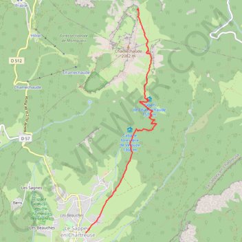 Itinéraire Faille du jardin (Chartreuse), distance, dénivelé, altitude, carte, profil, trace GPS