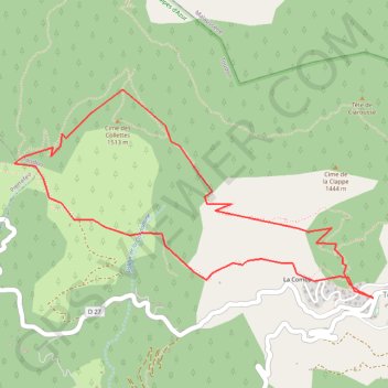 Itinéraire MONT BRUNE LES COLETTES 06 TOUDON, distance, dénivelé, altitude, carte, profil, trace GPS