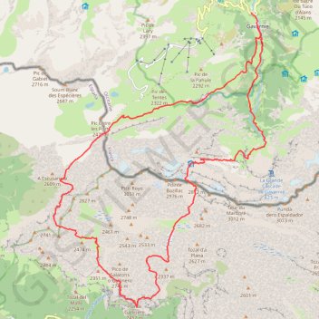 Itinéraire Escuzana, distance, dénivelé, altitude, carte, profil, trace GPS