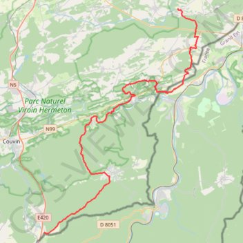 Itinéraire Via Lemovicensis de Brûly à Vodelée, distance, dénivelé, altitude, carte, profil, trace GPS