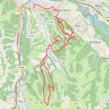 Itinéraire Le 8 du prieuré Ste Marie, distance, dénivelé, altitude, carte, profil, trace GPS