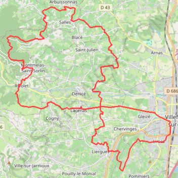 Itinéraire Rallye du beaujolais, distance, dénivelé, altitude, carte, profil, trace GPS