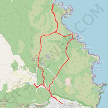 Itinéraire Callanques Ferriol et Pedrosa, distance, dénivelé, altitude, carte, profil, trace GPS