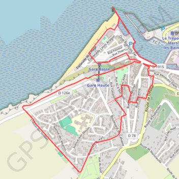 Itinéraire Balade au Tréport, distance, dénivelé, altitude, carte, profil, trace GPS