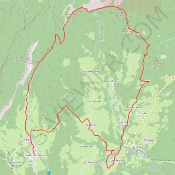 Itinéraire Le désert, distance, dénivelé, altitude, carte, profil, trace GPS