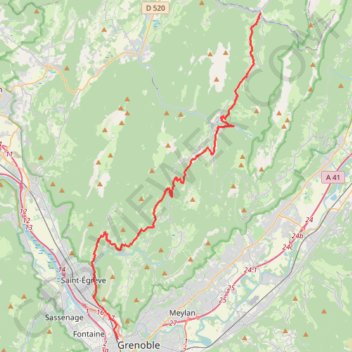 Itinéraire Chemins du Soleil - La traversée de la Chartreuse à VTT (A7), distance, dénivelé, altitude, carte, profil, trace GPS