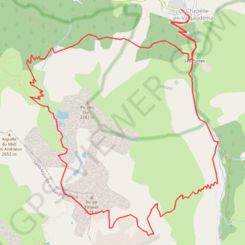 Itinéraire Lac de pétaurel, distance, dénivelé, altitude, carte, profil, trace GPS