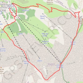 Itinéraire Désert de Platé, distance, dénivelé, altitude, carte, profil, trace GPS