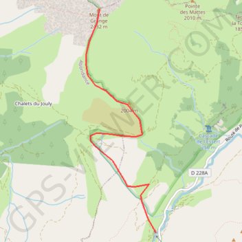 Itinéraire Pre le Joux - Mont de Grange, distance, dénivelé, altitude, carte, profil, trace GPS