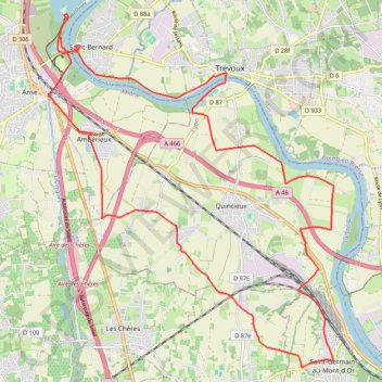 Itinéraire plan_d_eau_Colombier_29_km_D50m, distance, dénivelé, altitude, carte, profil, trace GPS