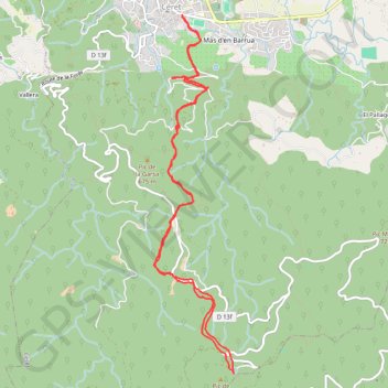 Itinéraire N° 7 Chemon de Fontfrède, distance, dénivelé, altitude, carte, profil, trace GPS