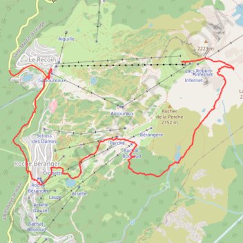 Itinéraire Chamrousse - Lac Achard, distance, dénivelé, altitude, carte, profil, trace GPS