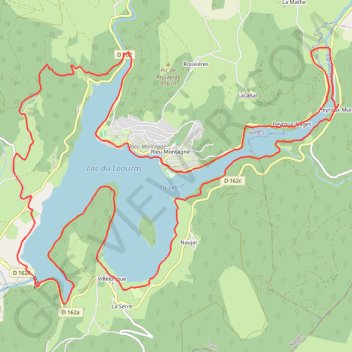 Itinéraire Tour du lac du Laouzas, distance, dénivelé, altitude, carte, profil, trace GPS