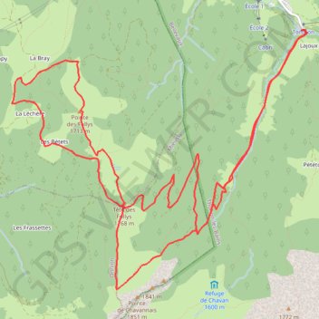 Itinéraire Tête des Follys, distance, dénivelé, altitude, carte, profil, trace GPS