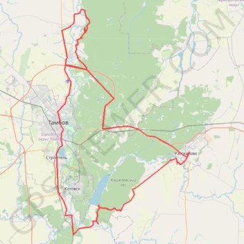 Itinéraire Tracked with OSMTracker for Android™, distance, dénivelé, altitude, carte, profil, trace GPS