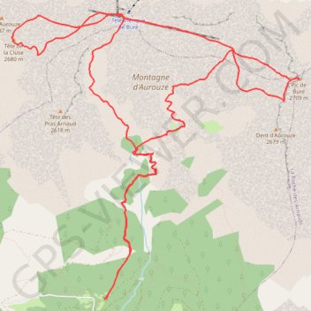 Itinéraire Pic de Bure et Dent de la Cluse par les Sauvas (Devoluy), distance, dénivelé, altitude, carte, profil, trace GPS