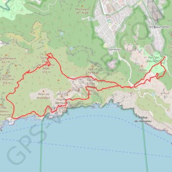 Itinéraire Trois Arches Homme mort Calanques, distance, dénivelé, altitude, carte, profil, trace GPS