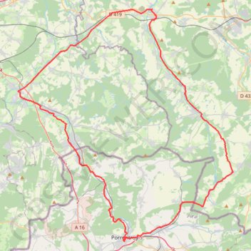 Itinéraire Suisse et Gaule, porrentruy - dannemarie, distance, dénivelé, altitude, carte, profil, trace GPS