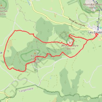 Itinéraire Rando aux Estables, distance, dénivelé, altitude, carte, profil, trace GPS