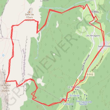 Itinéraire Grand som, distance, dénivelé, altitude, carte, profil, trace GPS