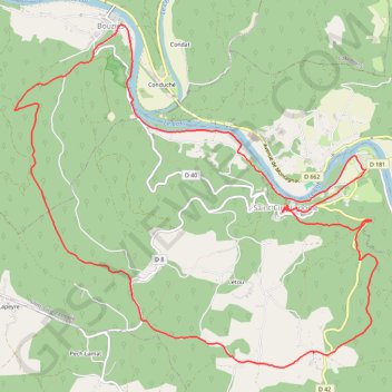 Itinéraire Circuit sud de Saint-Cirq-Lapopie, distance, dénivelé, altitude, carte, profil, trace GPS