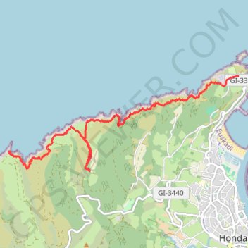 Itinéraire Higuer - Bioznar, distance, dénivelé, altitude, carte, profil, trace GPS