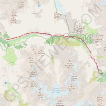 Itinéraire Montée au refuge du carrelet, distance, dénivelé, altitude, carte, profil, trace GPS