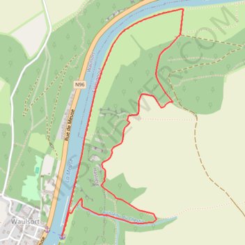 Itinéraire HASTIERE - Le drapeau : château Thierry, distance, dénivelé, altitude, carte, profil, trace GPS