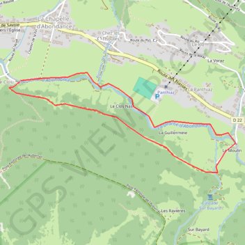Itinéraire Itinéraire raquettes : Le balcon de La Chapelle, distance, dénivelé, altitude, carte, profil, trace GPS