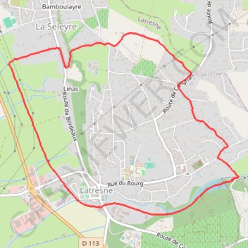 Itinéraire rando latresne 7.8 km, distance, dénivelé, altitude, carte, profil, trace GPS