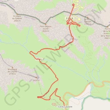 Itinéraire Du Col du Lautaret au Col du Galibier par la route, distance, dénivelé, altitude, carte, profil, trace GPS
