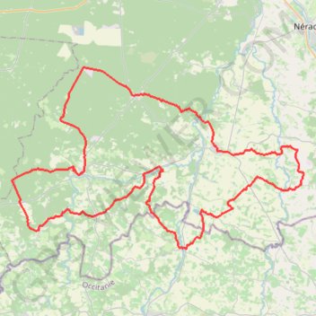 Itinéraire Circuit Mézinais - Ténarèze, distance, dénivelé, altitude, carte, profil, trace GPS