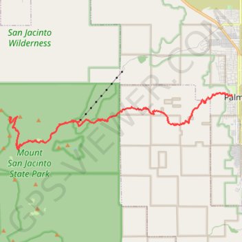 Itinéraire San Jacinto - Cactus to clouds, distance, dénivelé, altitude, carte, profil, trace GPS