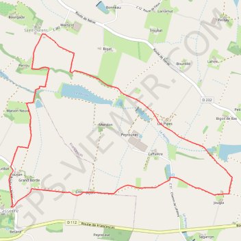 Itinéraire Lasserre, les perles du Perrou - Pays d'Albret, distance, dénivelé, altitude, carte, profil, trace GPS