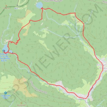 Itinéraire Lac des perches, distance, dénivelé, altitude, carte, profil, trace GPS