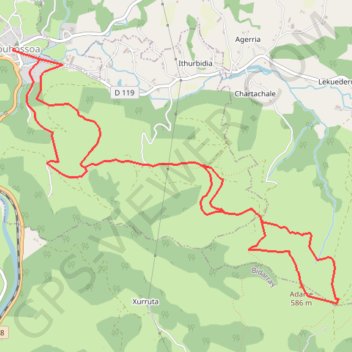 Itinéraire Adarre et Col de Chancho, distance, dénivelé, altitude, carte, profil, trace GPS
